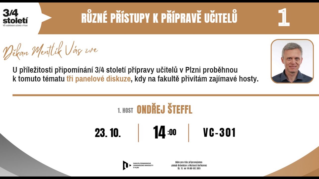 Různé přístupy k přípravě učitelů 1 | panelová diskuze | Fakulta pedagogická ZČU