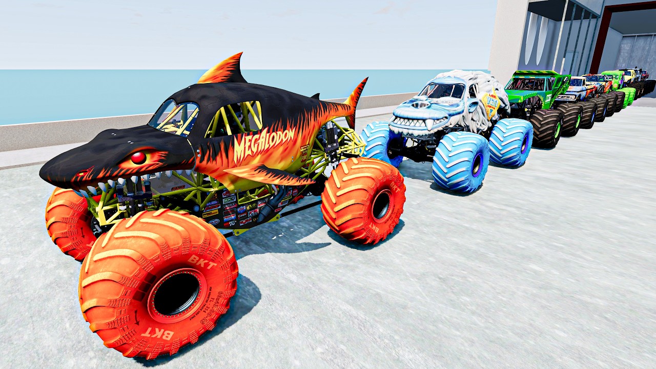 Unbelievable Monster Jam Monster Trucks Meets Giant Hammers and  Spinners - Crush & Crash Spectacle