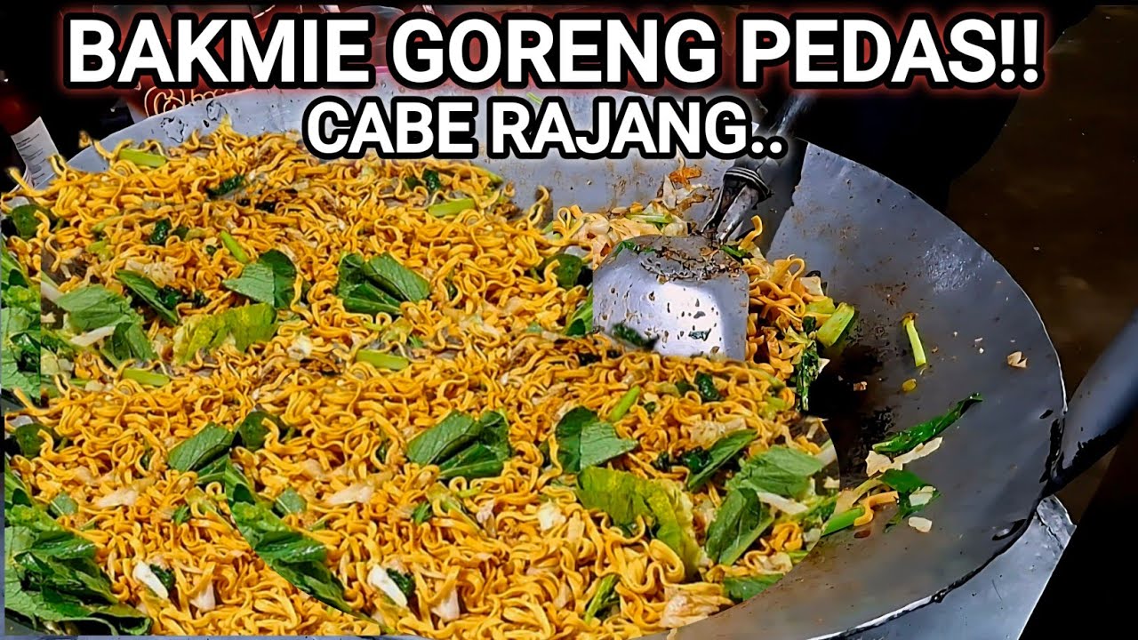 BAKMIE GORENG PAKAI CABAI RAJANG ASLI PEDES MANTAP!!