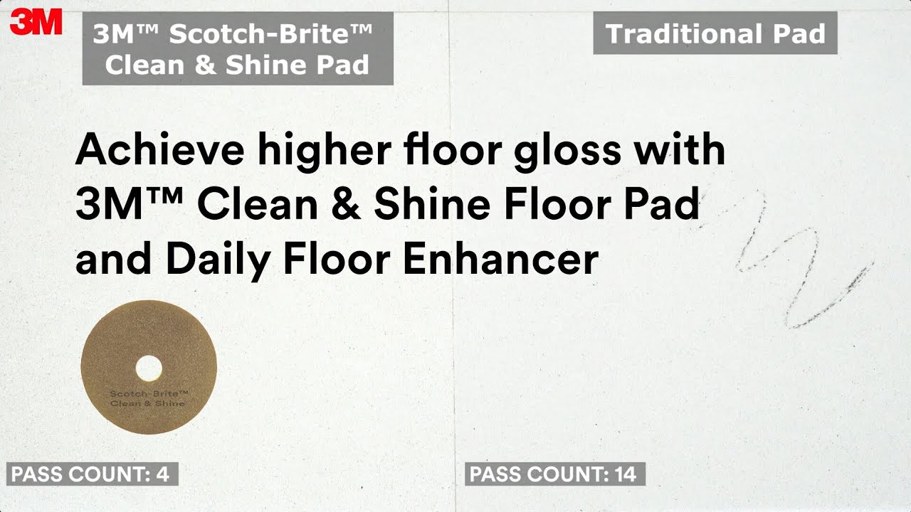Enhance Commercial Floor Cleaning with 3M&trade; Clean and Shine Floor Pad