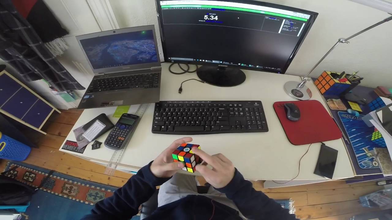 Rubik's cube average of 12: 5.85 seconds
