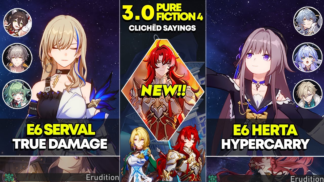 E6 Serval True Damage & E6 Herta Hypercarry | Pure Fiction 4 | Honkai Star Rail 3.0