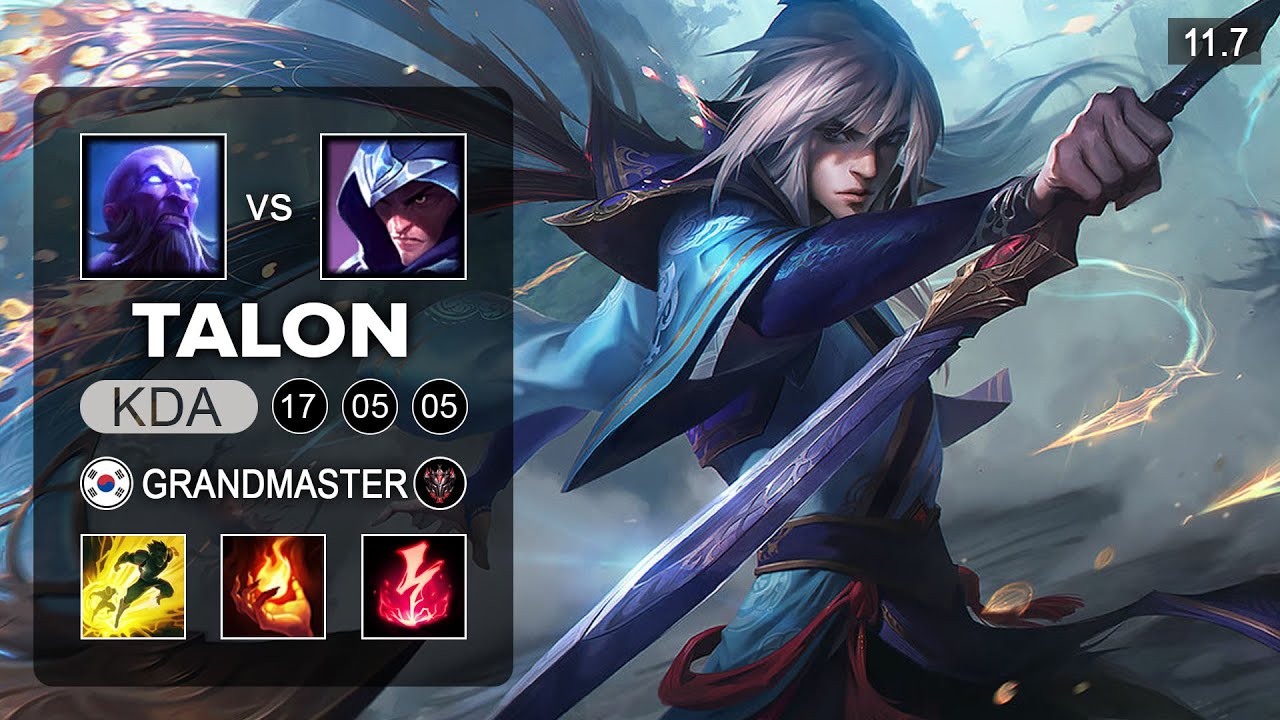 Talon Mid vs Ryze - KR Grandmaster Patch 11.7