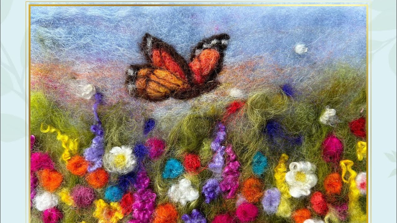 How to Needle Felt Butterfly and Blooms picture