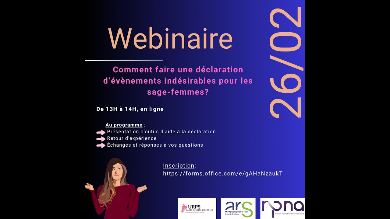 Webinaire Déclaration des évènements indésirables pour les SFL