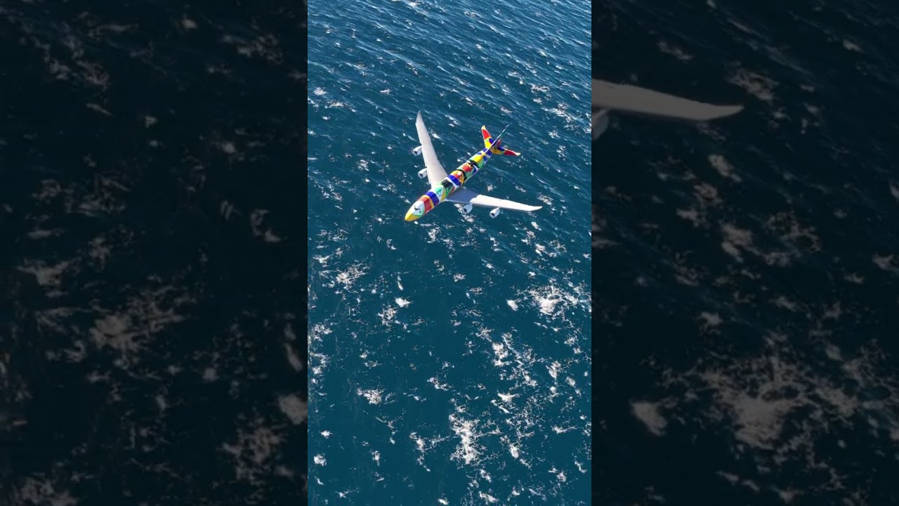 very amazing landing at San Diego airport, boeing 747 ;; game