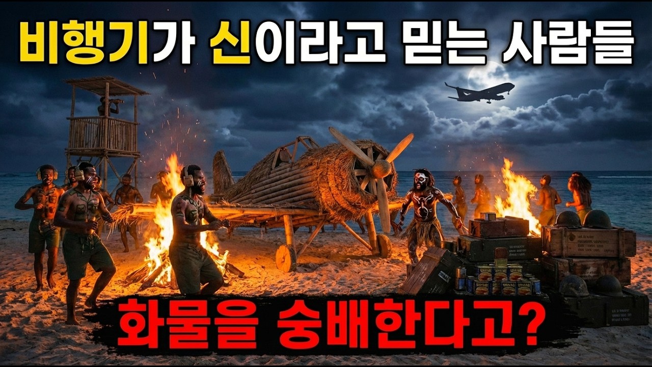 미군이 버린 쓰레기를 신으로 모시는 섬 원주민들 (화물 숭배)