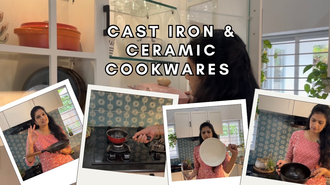 എന്റെ cast iron & ceramic cookware collection|GIVE AWAY gifts എന്തൊക്കെ വേണമെന്ന് നിങ്ങൾ കൂടി പറയൂ❤️