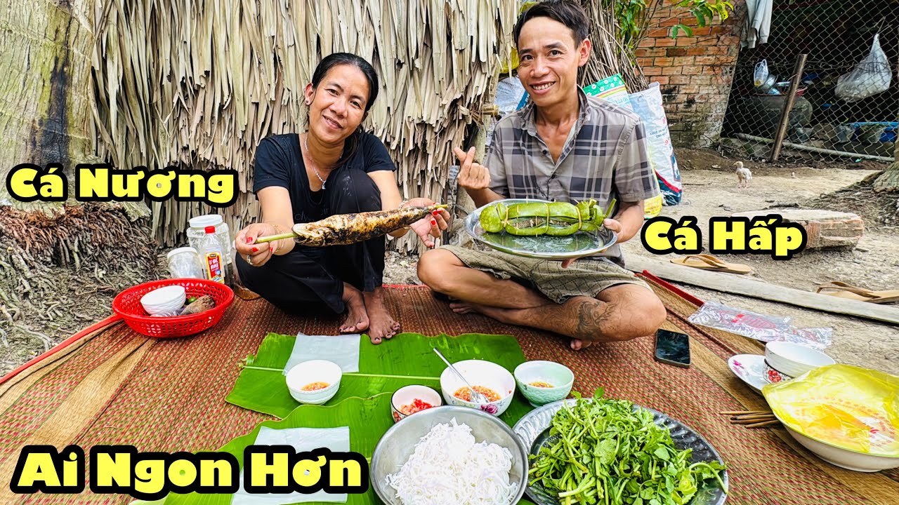 Quy đang buồn mới chia tay chung xuống bếp làm món cá lóc hấp bầu và nướng quy ăn quên luôn chú￼ giá