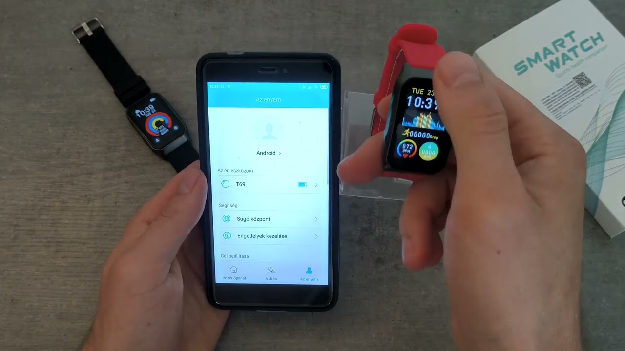T69 Automata (24 &oacute;r&aacute;s) V&eacute;rnyom&aacute;sm&eacute;rő Okoskark&ouml;tő  Bluetooth h&iacute;v&aacute;s funkci&oacute;val Teszt &eacute;s Bemutat&oacute;