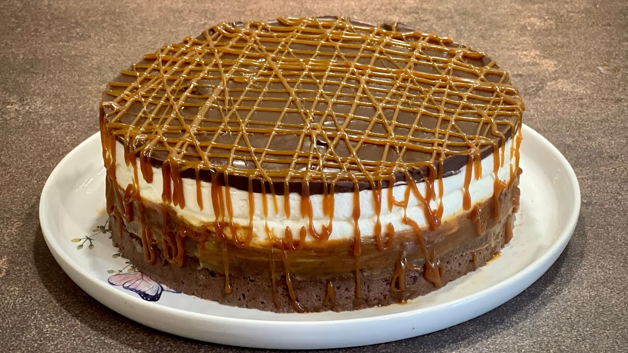 Шоколад, карамел, сметана- и приказна торта/ Шоколадно-карамельный торт/ Chocolate and caramel cake