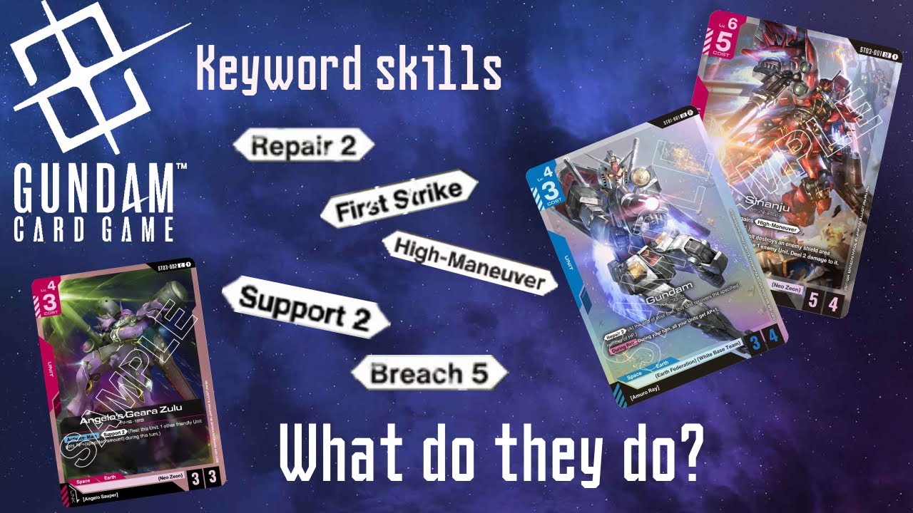Gundam TCG Keywords and Details about it