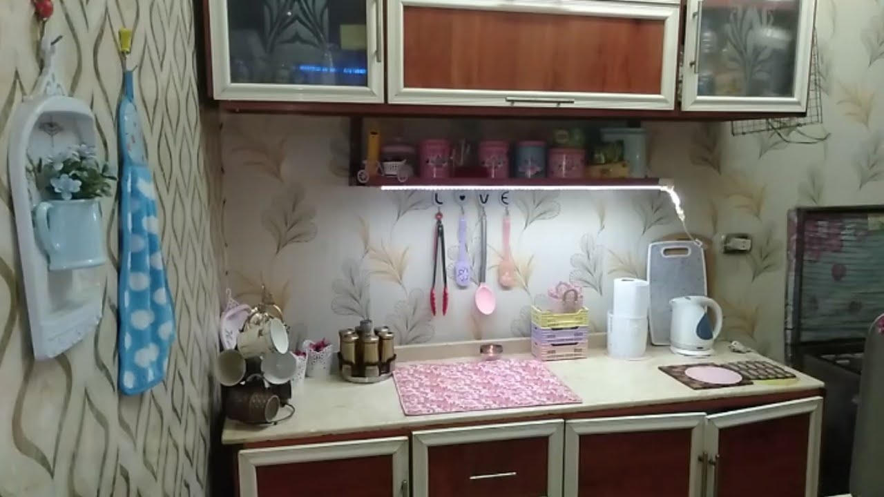 جوله فى مطبخى الصغير بعد التعديل وافكار لترتيب المطبخ الصغير
