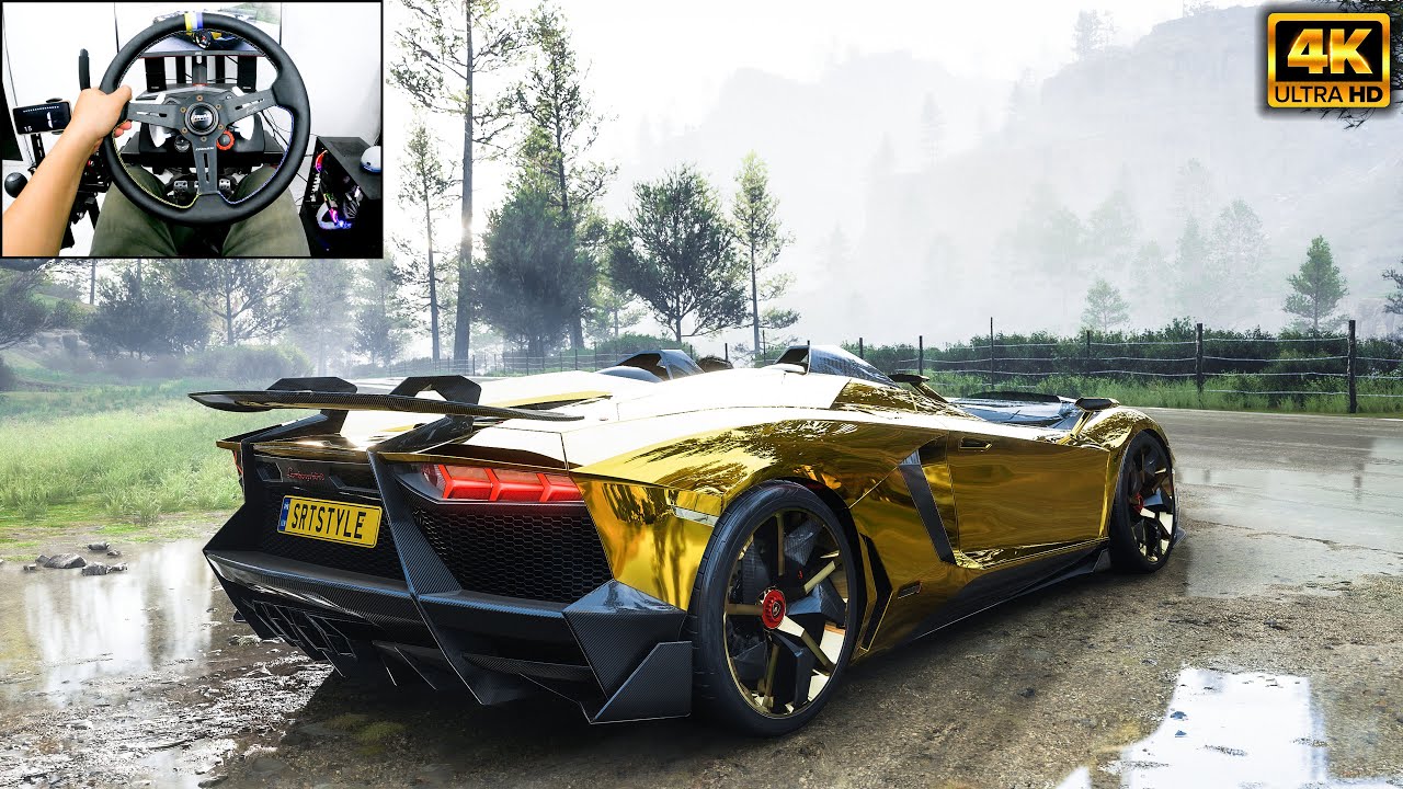 Lamborghini Aventador J | Forza Horizon 5 | Logitech g29 gameplay