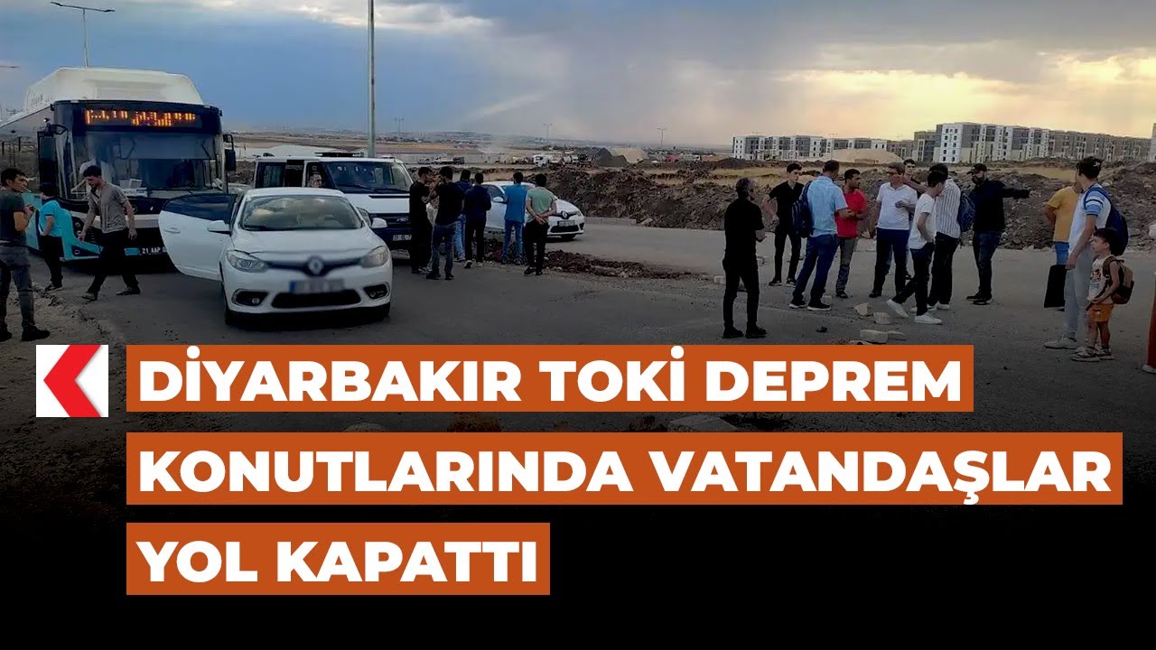 Diyarbakır TOKİ deprem konutlarında vatandaşlar yol kapattı