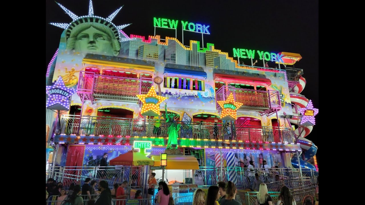 New York Fun House Ride POV (At Night) [Florida State Fair] 2021 4K 60fps
