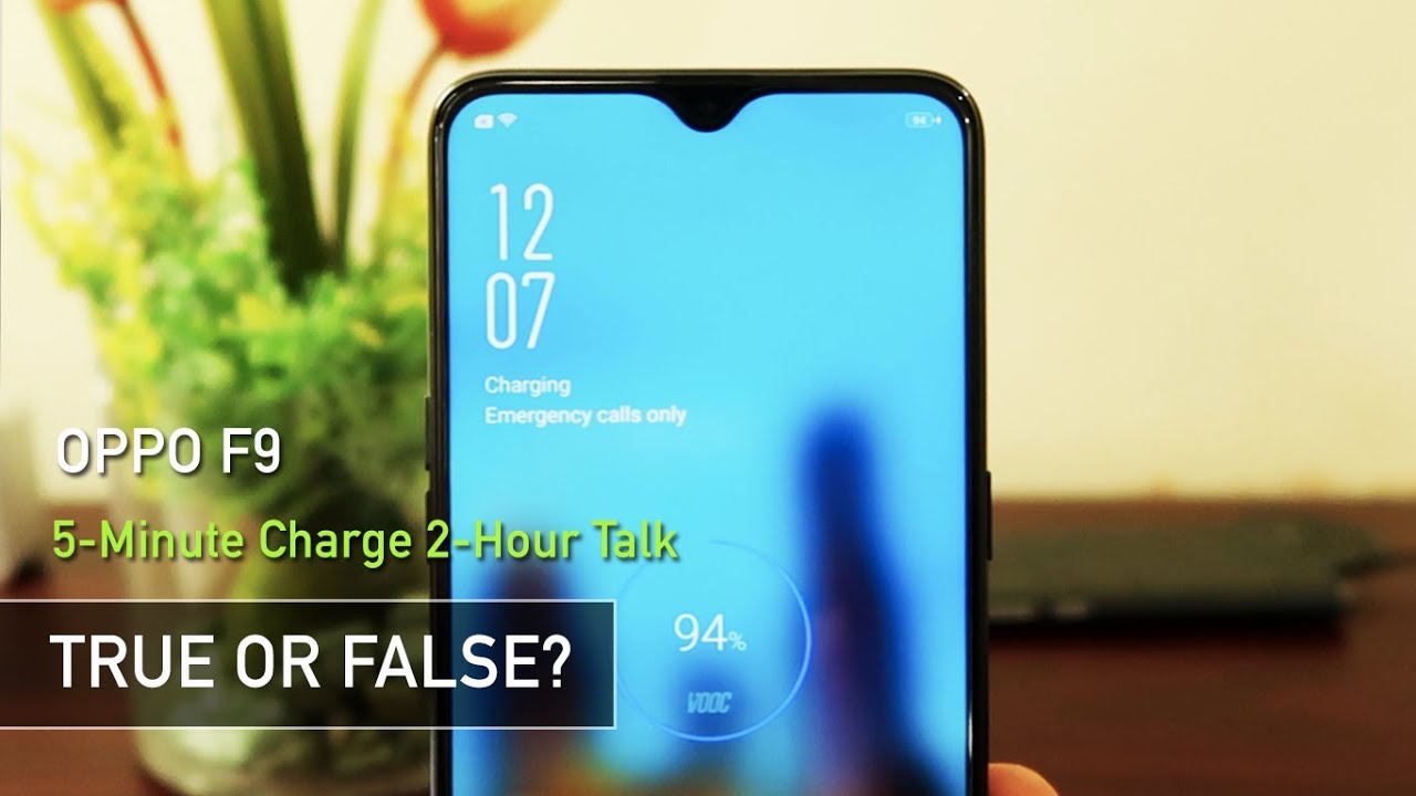 OPPO F9 5-Minute Charge 2-Hour Talk (True or False?) | Zeibiz