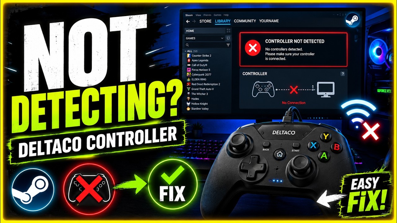 How To Fix Steam Not Detecting DELTACO Gaming Controller