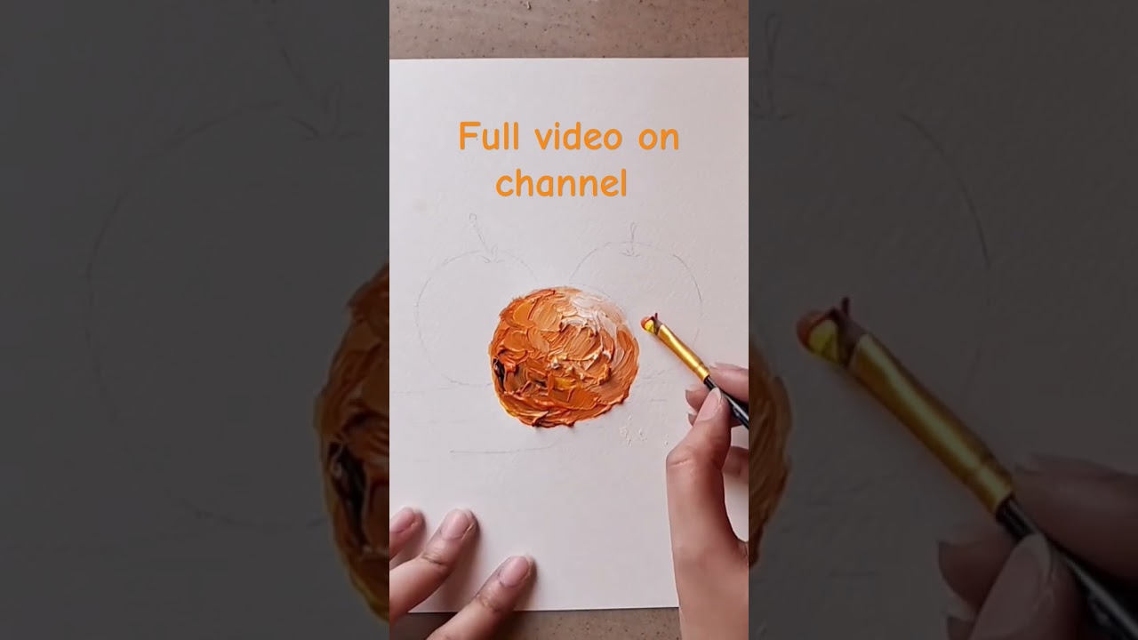 Abstract orange painting process #artprocess #music #art #arttutorial