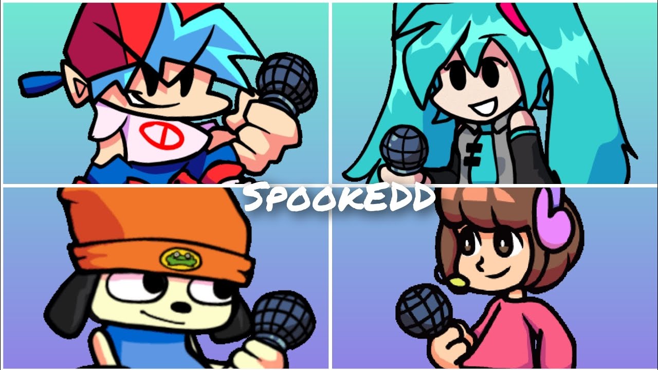 (FNF) SpookEDD but Boyfriend, Parappa, Melodii and Miku sing it