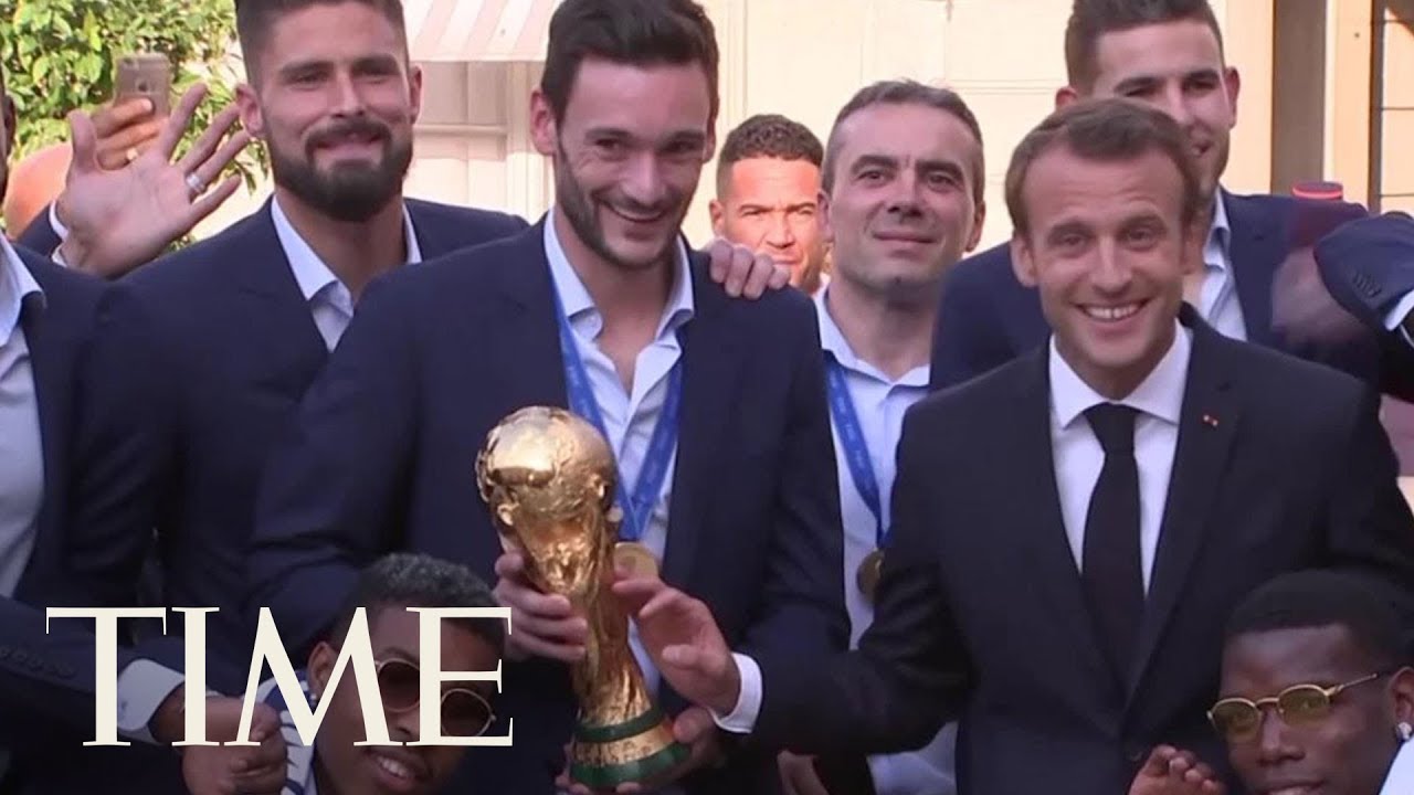 Emmanuel Macron Celebrating France's World Cup Victory Is Emmanuel Macron At His Most Joyful | TIME