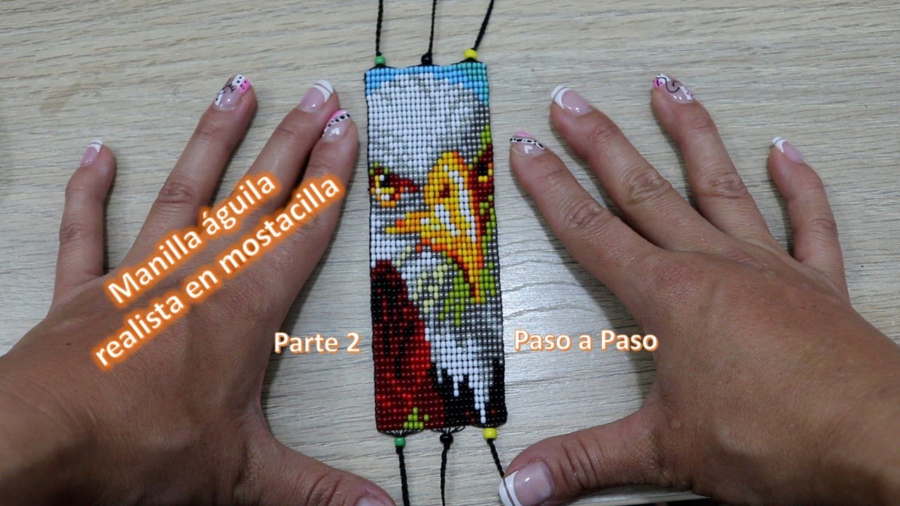 Como tejer manilla de águila realista parte 2 (paso a paso) Aniara Sanarte