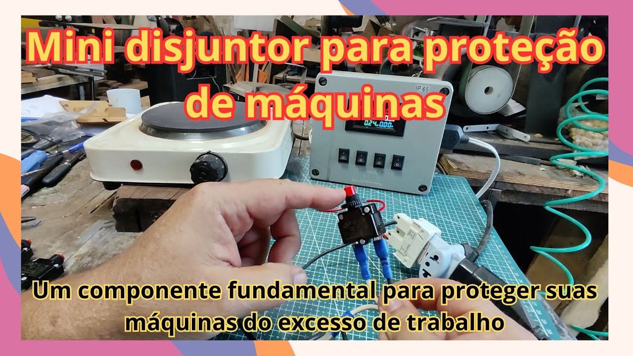 Mini disjuntor para prote&ccedil;&atilde;o de m&aacute;quinas do excesso de uso - EP612