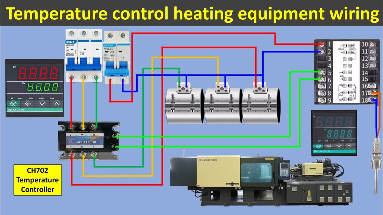 Temperature Controller Wiring for Heating Equipment | Industrial Wiring Tutorial CH702 controller