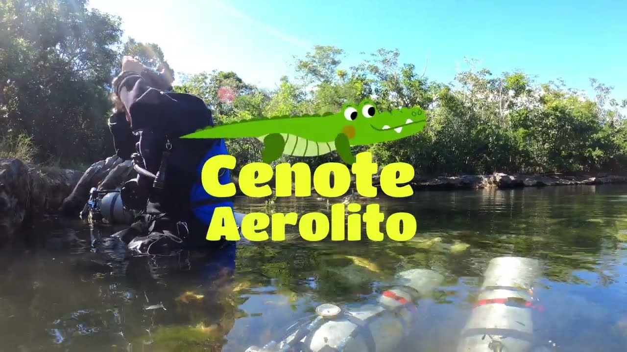 Cenote Aerolito (Cave Diving with Crocodile)