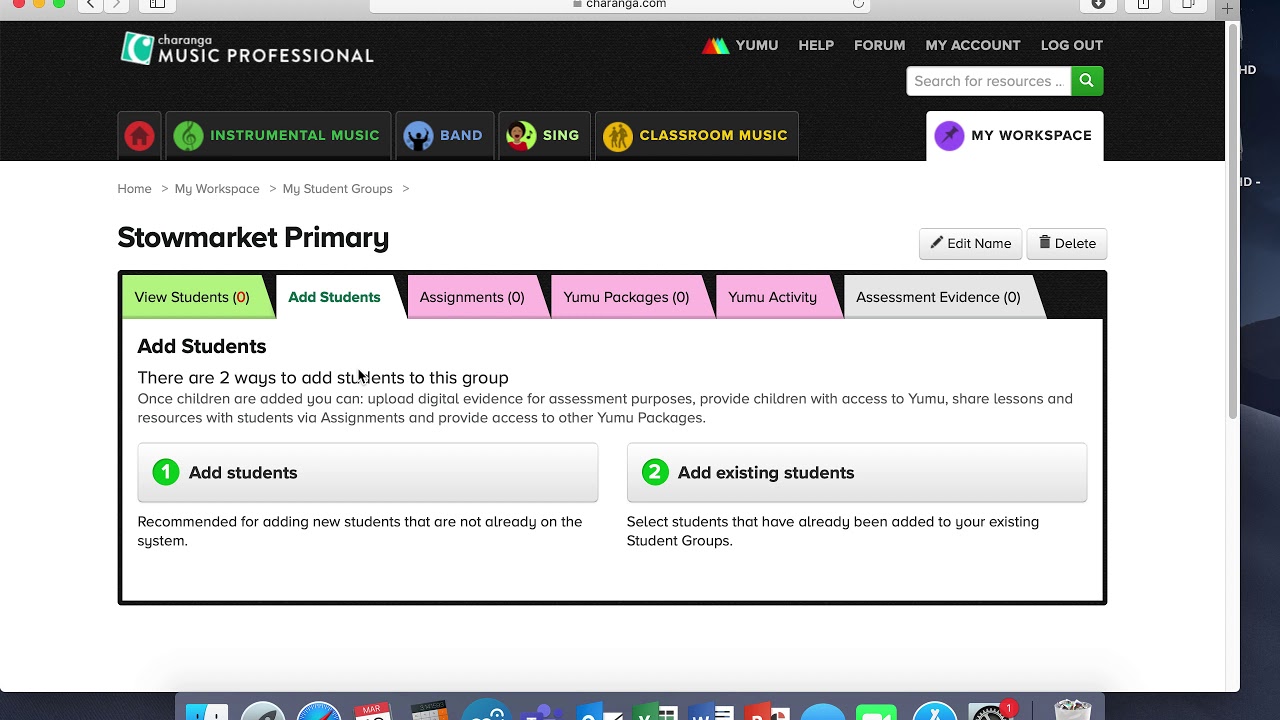 1  Creating a class in Charanga