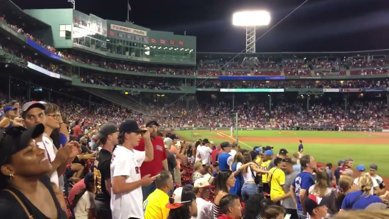 Citizens of Boston sing SWEET CAROLINE at Fenway Park (Red Sox v. Blue Jays) featuring Pesky&rsquo;s Pole