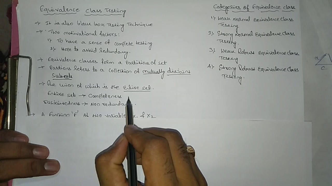 Equivalence Class Testing #Part1