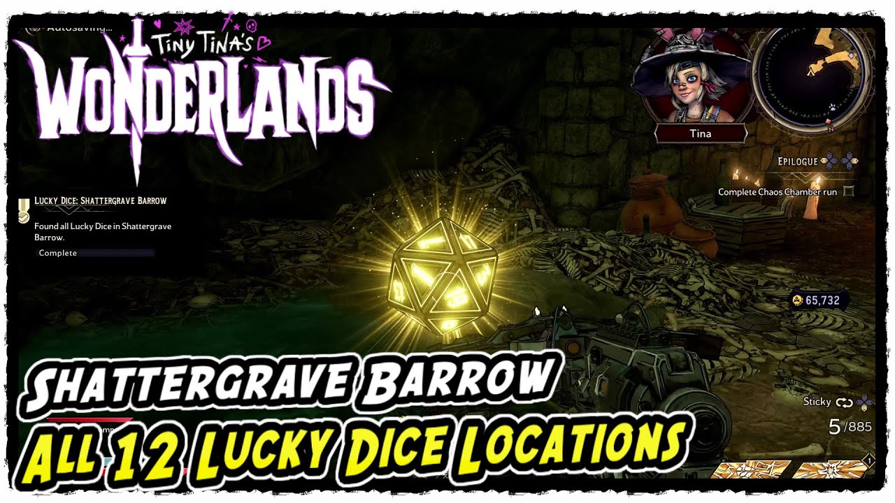Shattergrave Barrow All 12 Lucky Dice Locations in Tiny Tina's Wonderlands