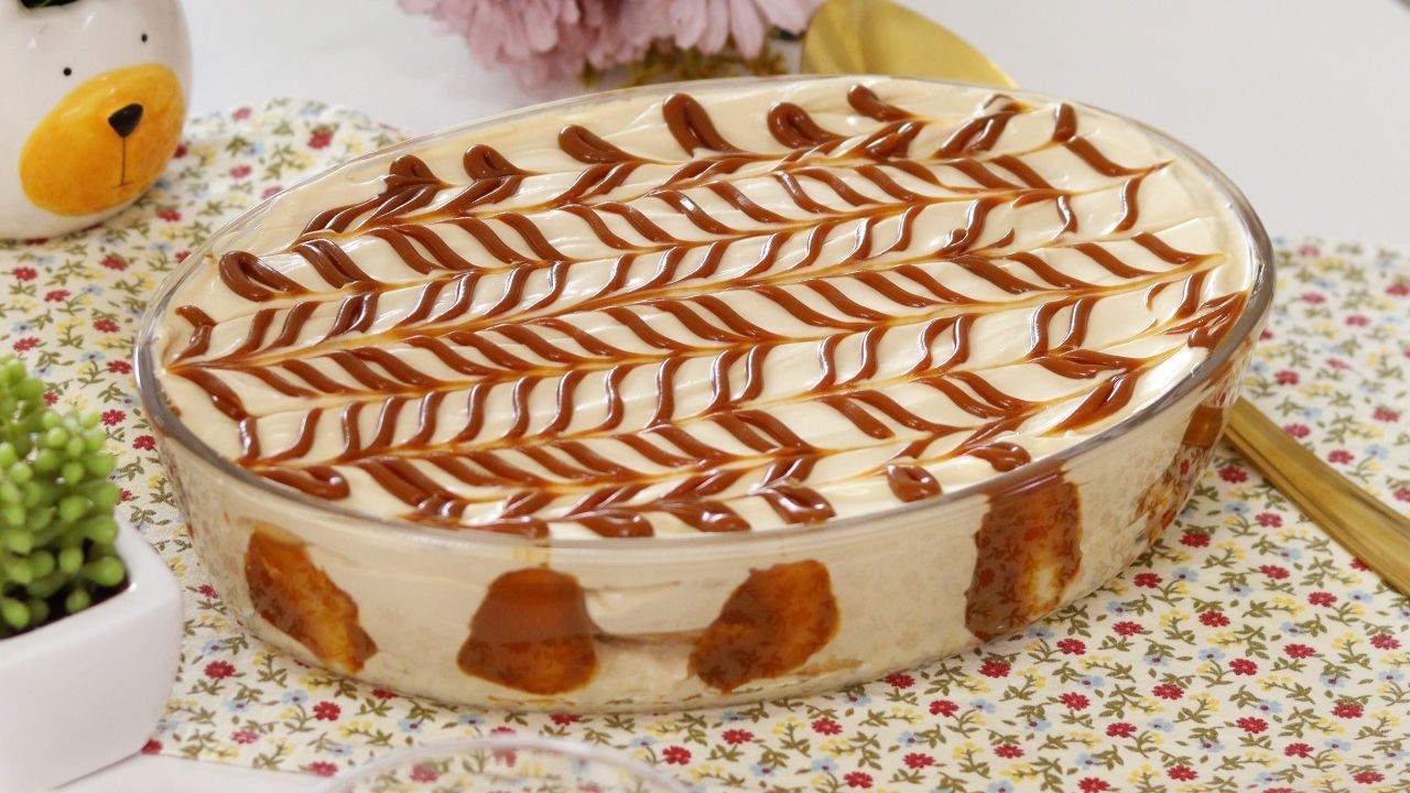 SOBREMESA FÁCIL E RÁPIDA - GUARDA ESSA RECEITA, VAI TE SALVAR - PAVÊ DOCE DE LEITE - Dika da Naka