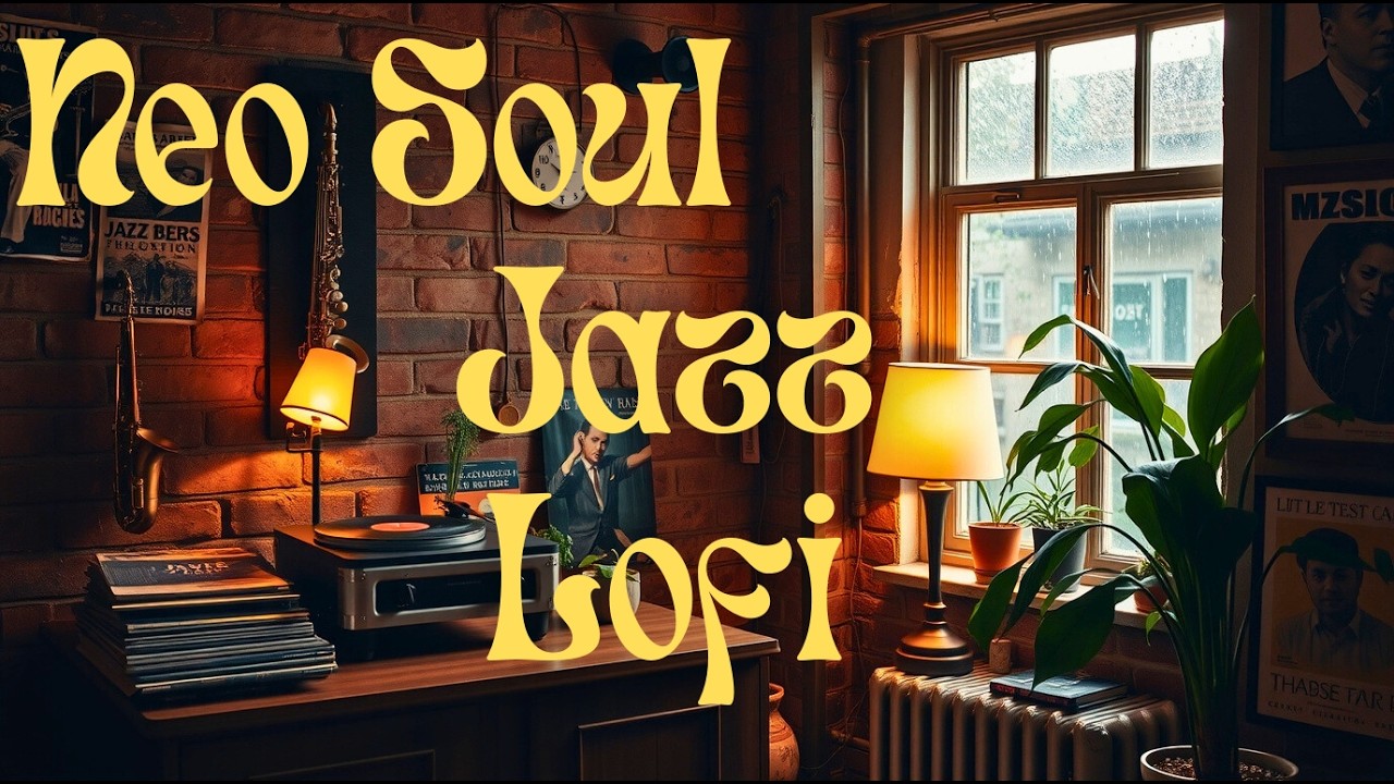 Rainy Neo Soul Jazz Lofi 🪴🌧️ | Cozy Brick Room Vibes 2026