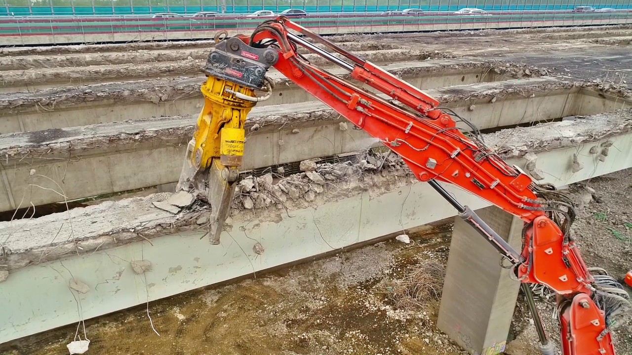 Hagen Demontage/Abriss der Lennetalbrücke A45 in Hagen Berchum