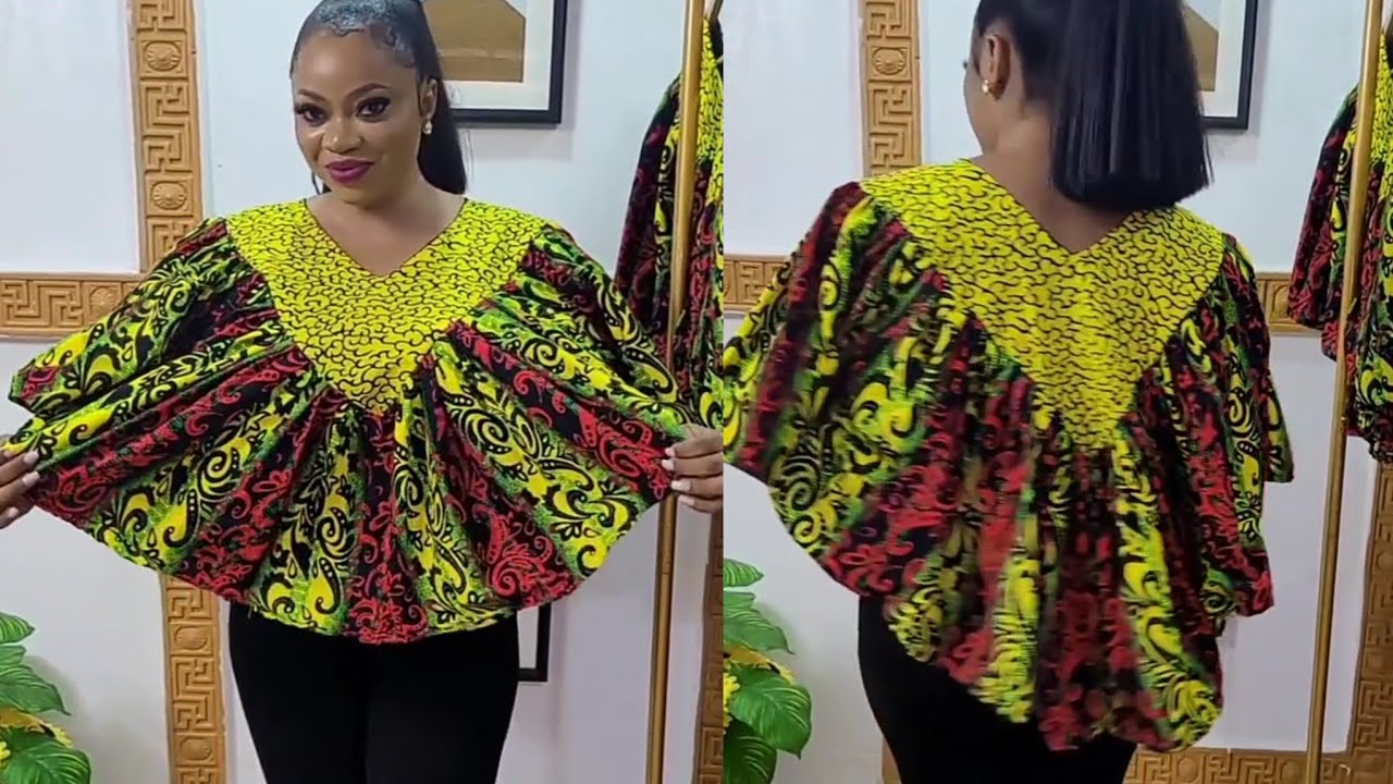 How to make a Stylish V YOKE GATHERED BLOUSE | Ruffle Top