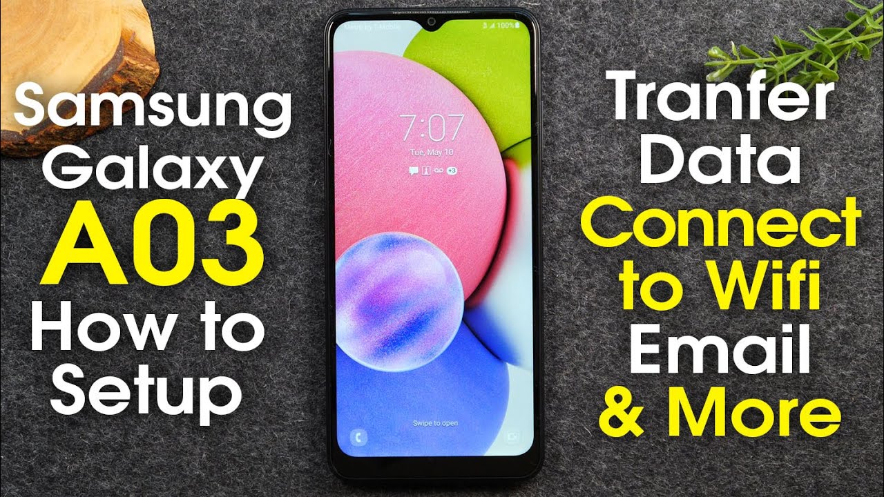 How to Setup the Samsung Galaxy A03s | Galaxy A03s Setup Wifi, Email, Transfer Data | H2TechVideos