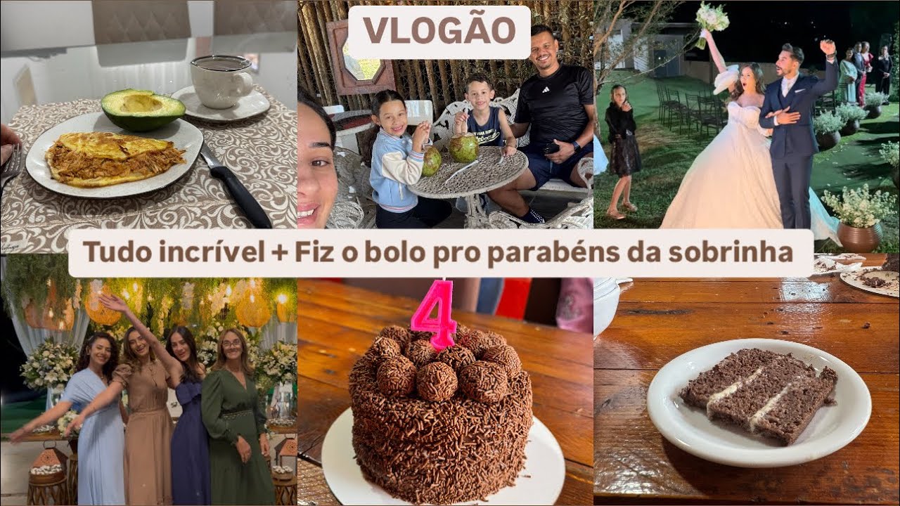 VLOGÃO: fiz o bolo de parabéns de 4 anos da sobrinha | Preparação para o casamento | nosso FDS
