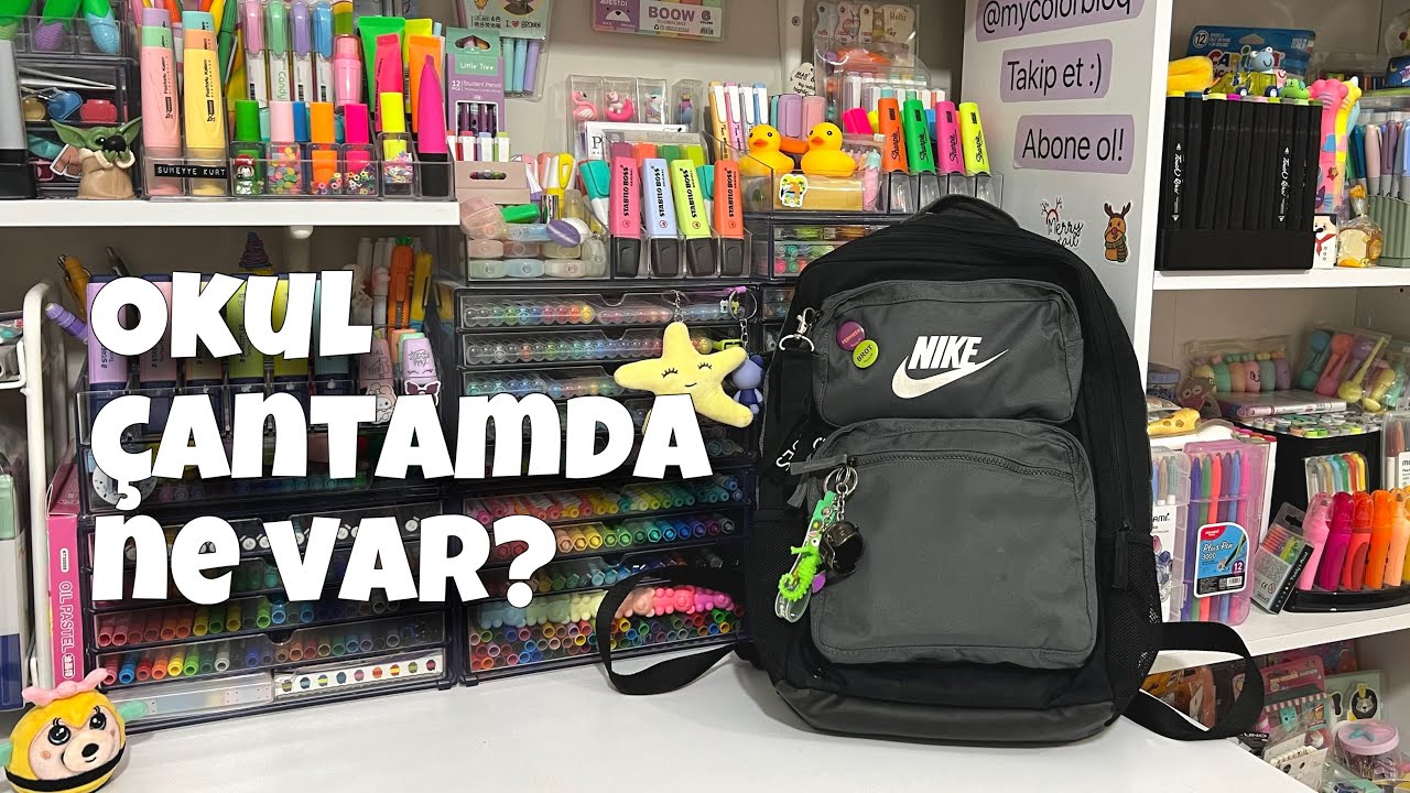 OKUL ÇANTAMDA NE VAR? | mycolorbloq 💗