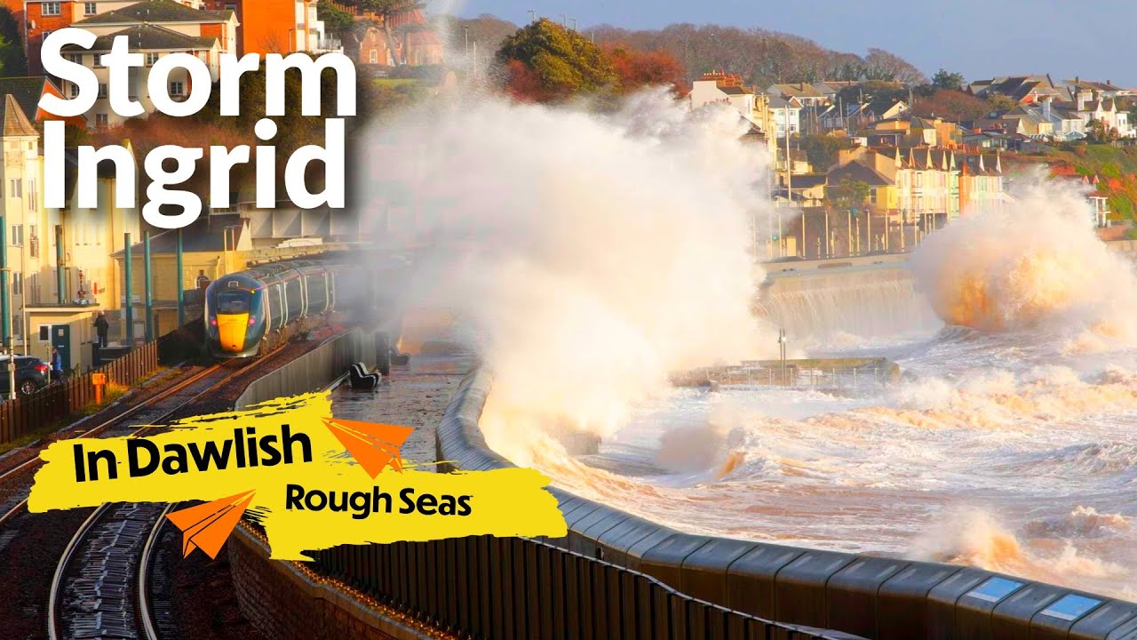 Storm Ingrid in Dawlish as it hit the South Devon coast 8K