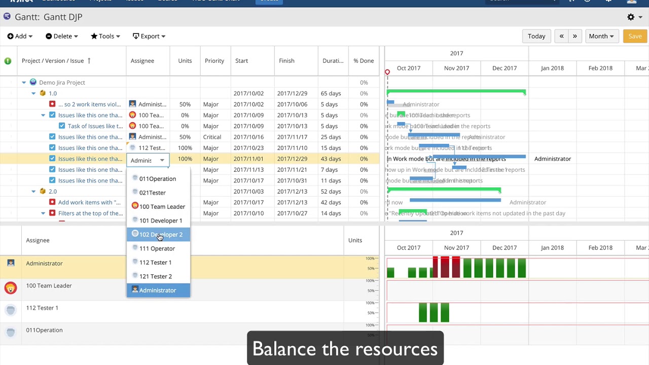 WBS Gantt Chart for Jira 9.2 demo