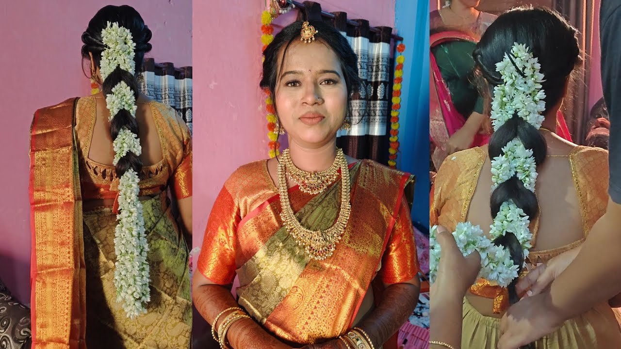 Real Engagement Bride Transformation 💛 South Indian Bridal Makeup & Hairstyle