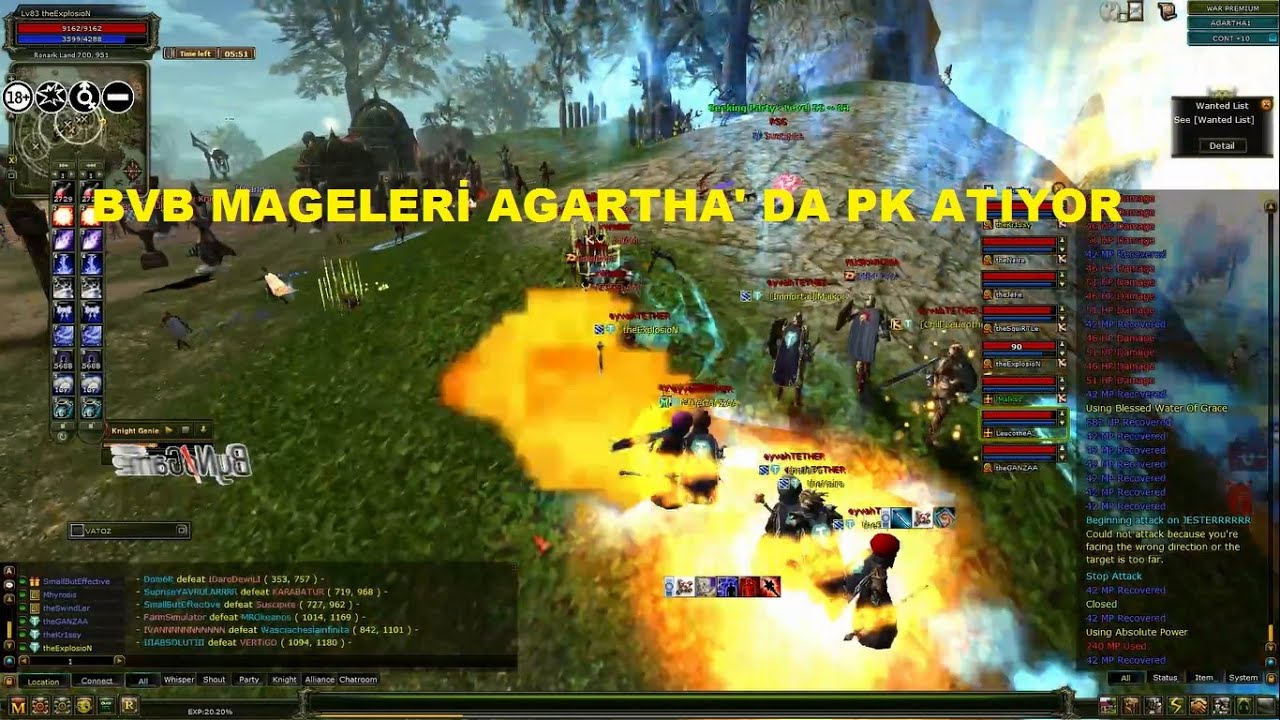BvB Mageleri Agartha' da Pk Atıyorlar | 30 K Np Kasıyorlar | Knight Online