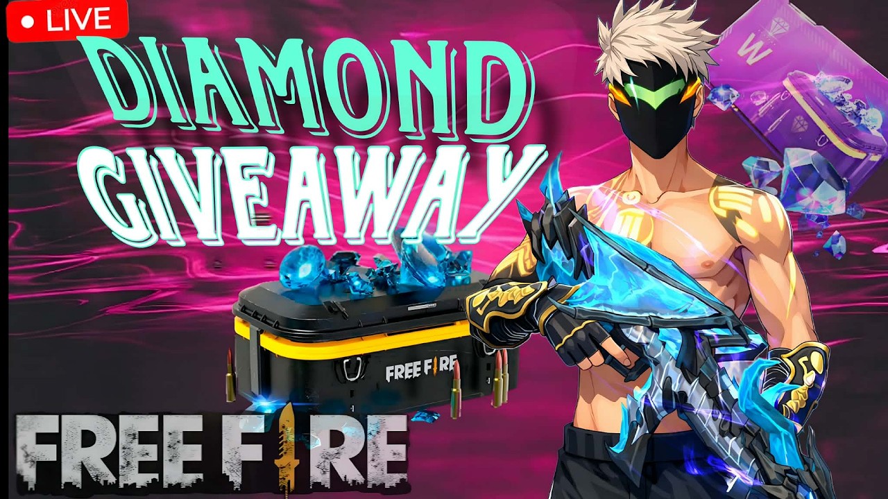 LIVE 🔴FREE FIRE LIVE GIVEAWAY CUSTOM । FREE FIRE LIVE ! NASAIM GAMING LIVE ! DAIMOND GIWEWAY !