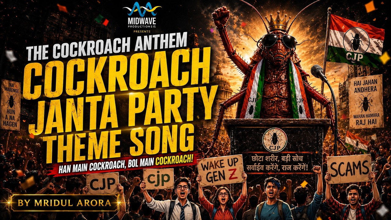 THE COCKROACH ANTHEM (Official Music Video) - Mridul Arora | Cockroach Janta Party | Wake Up Gen Z 🪳