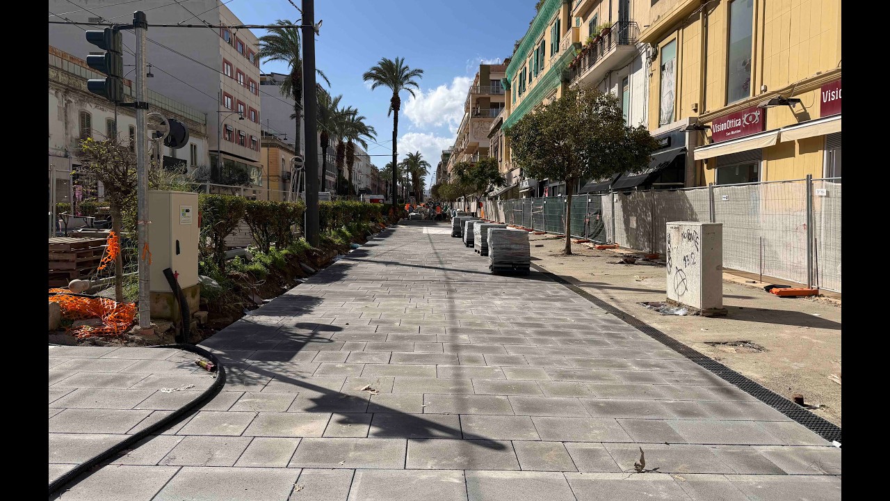 Viale San Martino, pavimentato il primo tratto lato monte