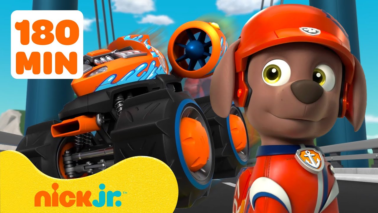 Patrulha Canina | Aventuras das Rodas de Resgate da Patrulha Canina! #6 com Zuma 🚗 | Nick Jr.
