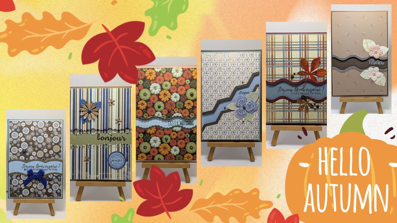 🍂 🍄 Tuto - Une ribambelle de Cartes pour annoncer l'Automne 🍁 - facile - #action #temu 