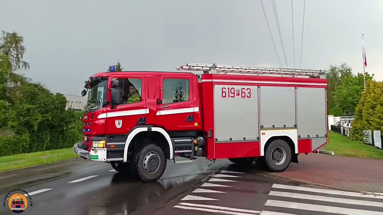 [ALARMOWANIE] Alarmowo OSP Zaniemyśl, OSP Koszuty i JRG Środa Wielkopolska do usuwania skutków burzy